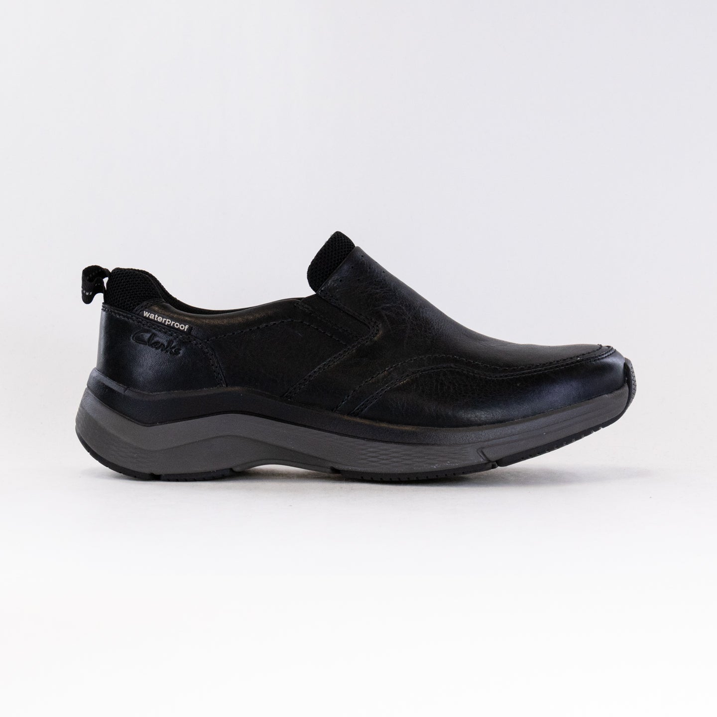 Men's Premium Black Clarks Wave Edge Slip-On Shoes