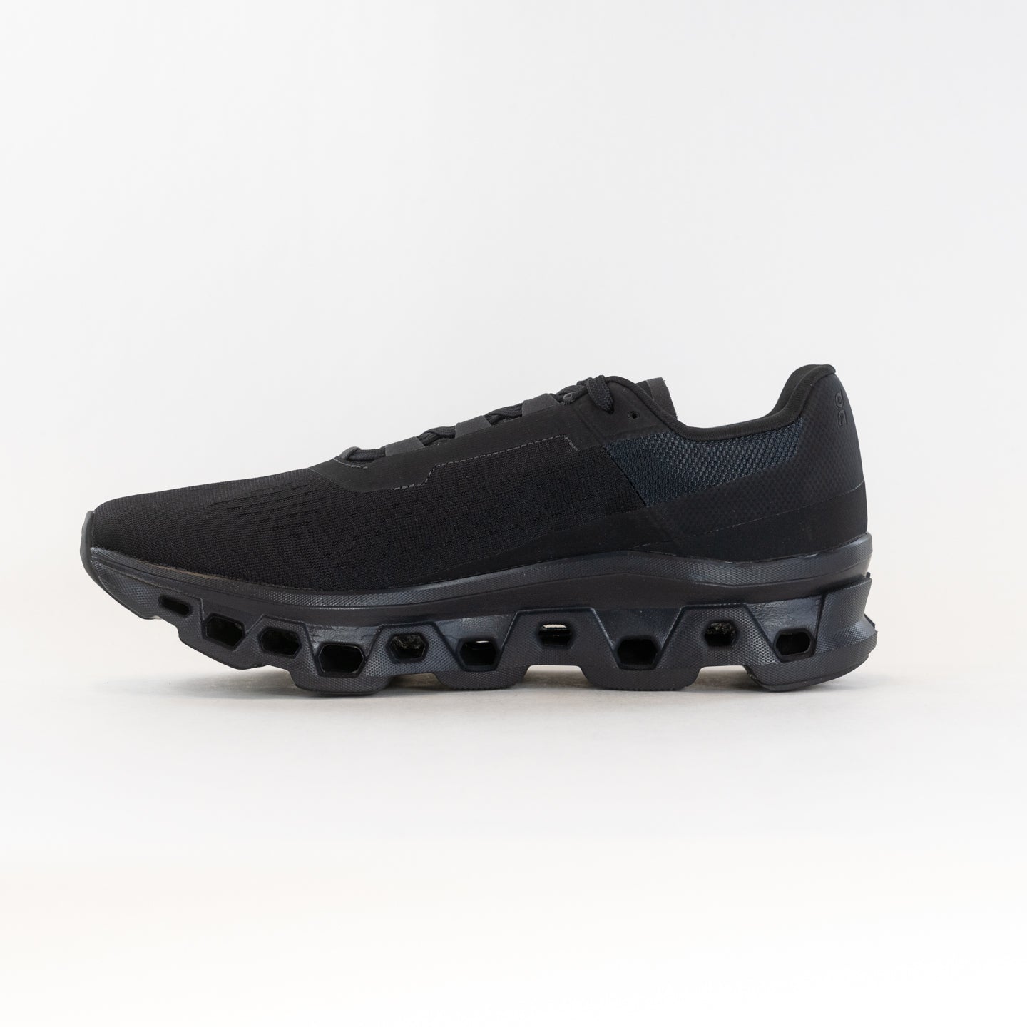 Men's On Cloudmonster Running Shoes - All Black Color