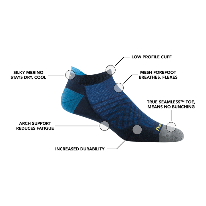 Darn Tough Men's Ultra Lightweight No Show Tab Socks for Running
