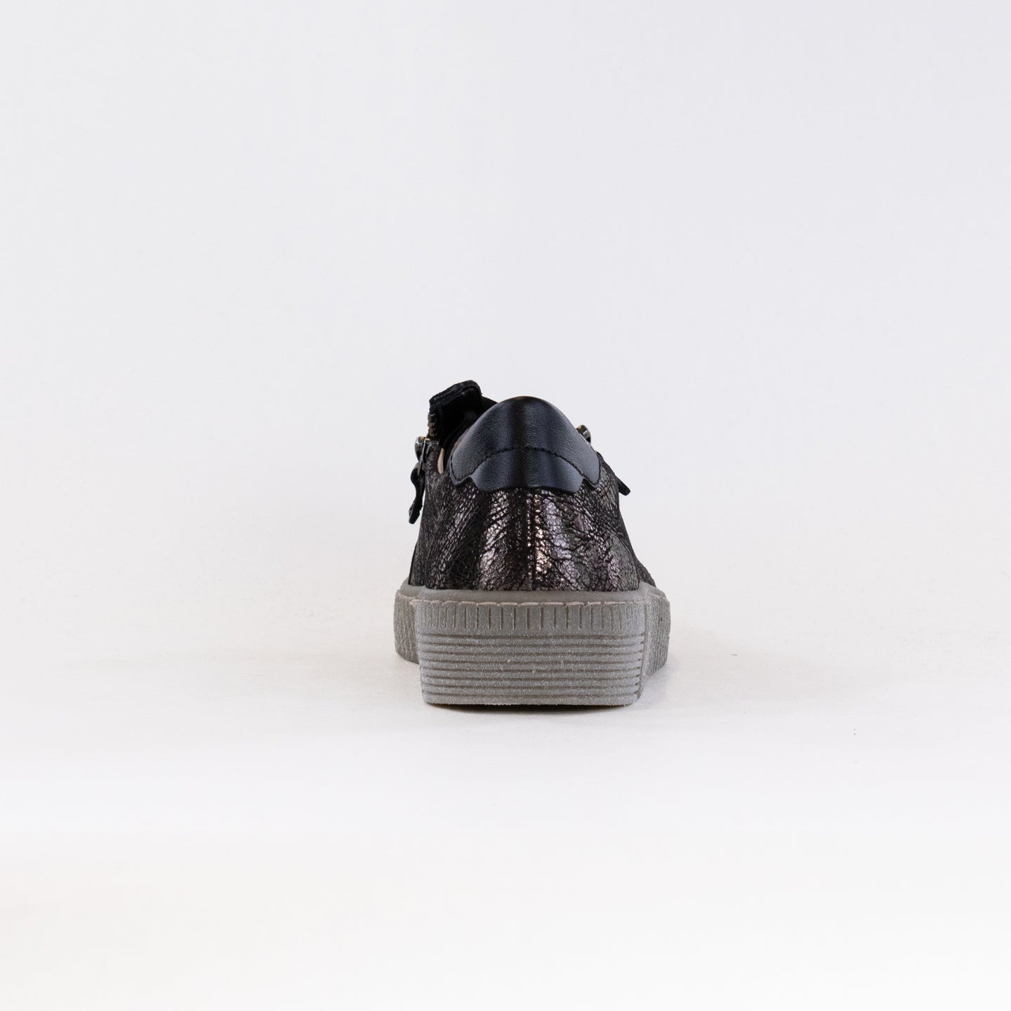 Women's Gabor Black Metallic Zip Sneaker 33.334.37
