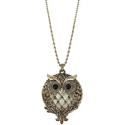 Charming Owl-Style 6x Magnifying Glass Necklace for Up-Close Views