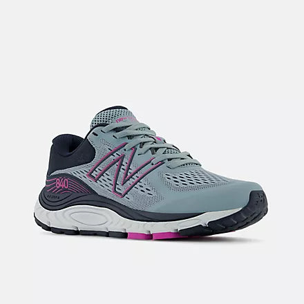 Women's New Balance 840V5 Running Shoes - Stylish Grey/Magenta