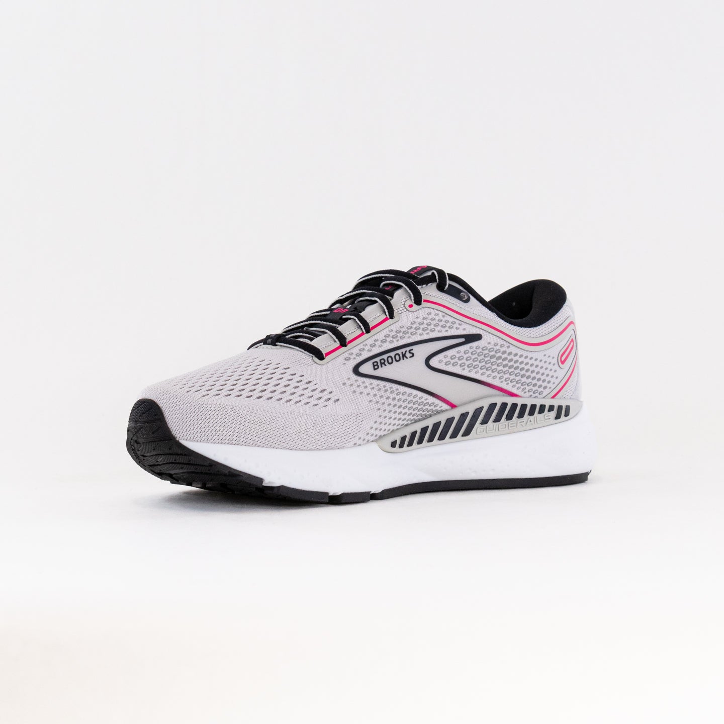 Women's Grey, Black and Pink Colored Brooks Ariel GTS 23 Protective Running Shoes