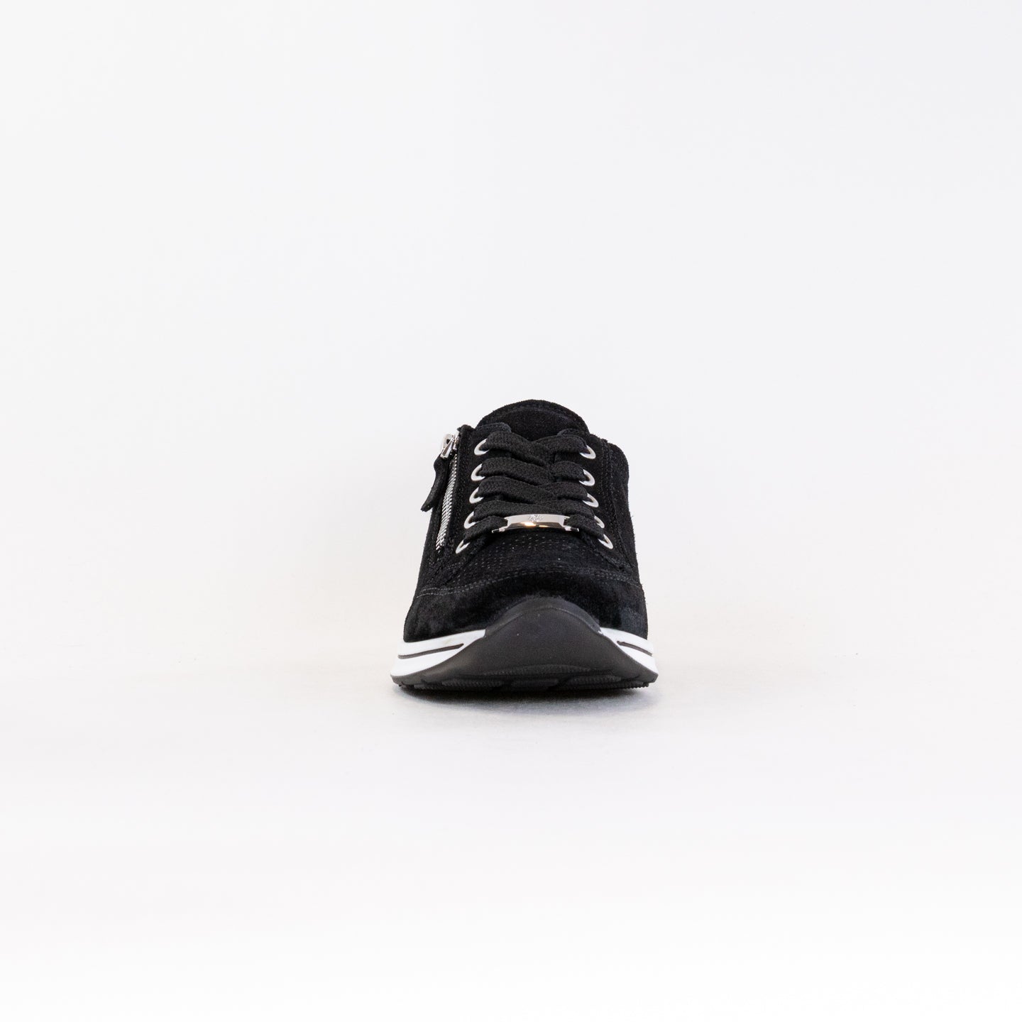 ARA Women's Oleanna Side Zip Lace Sneakers - Classic Black