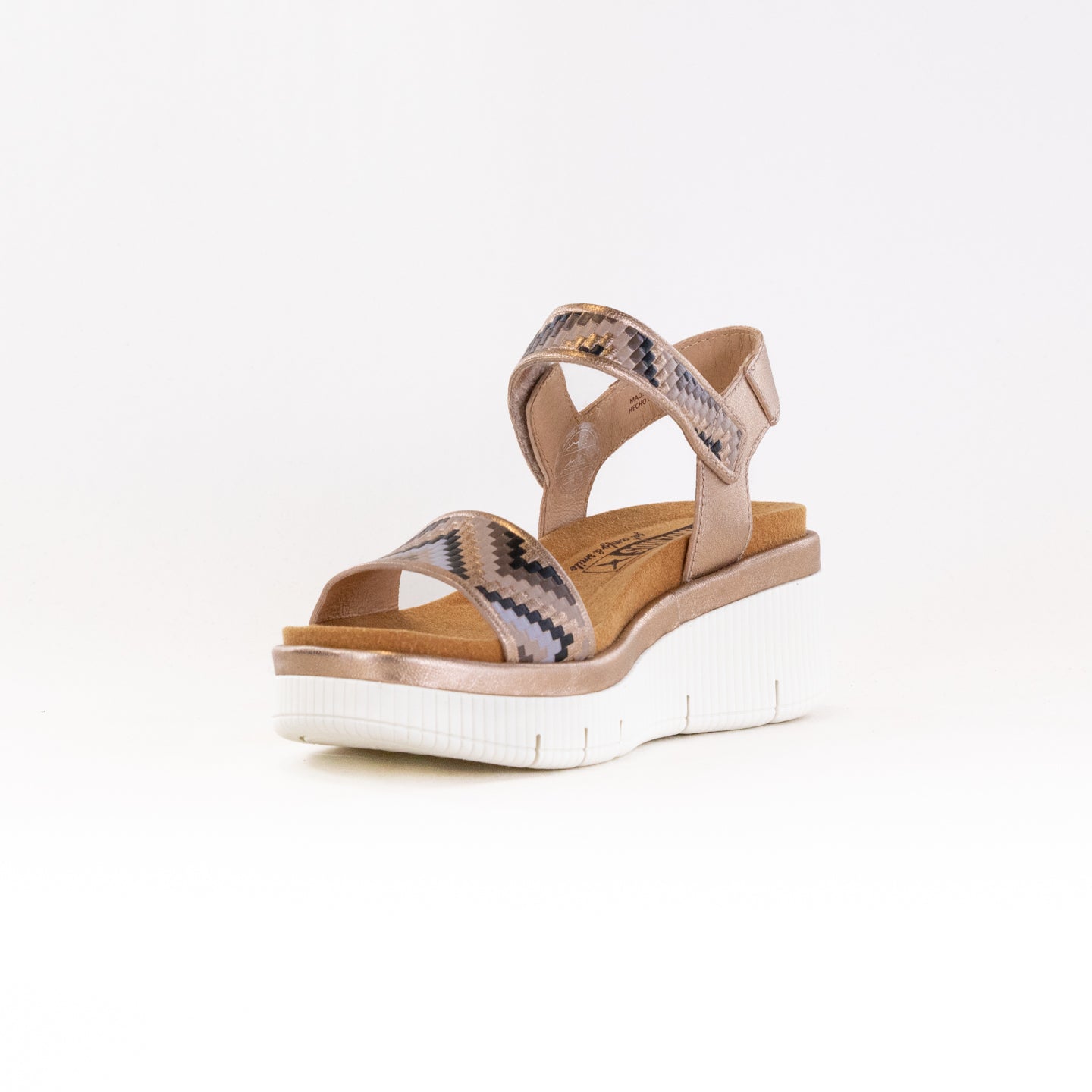 Women's Pikolinos Gomera Champagne Pattern Wedge Sandals with Extra Comfort