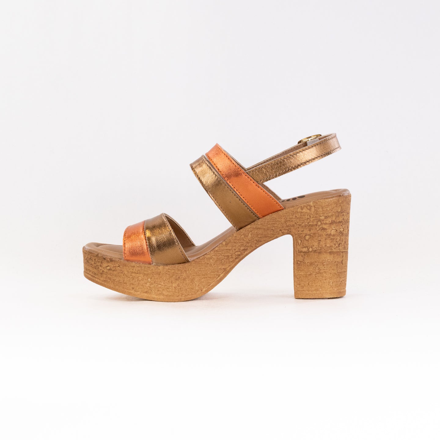 Spring Step Women's Orange Multi Talha Trendy Heel Sandals