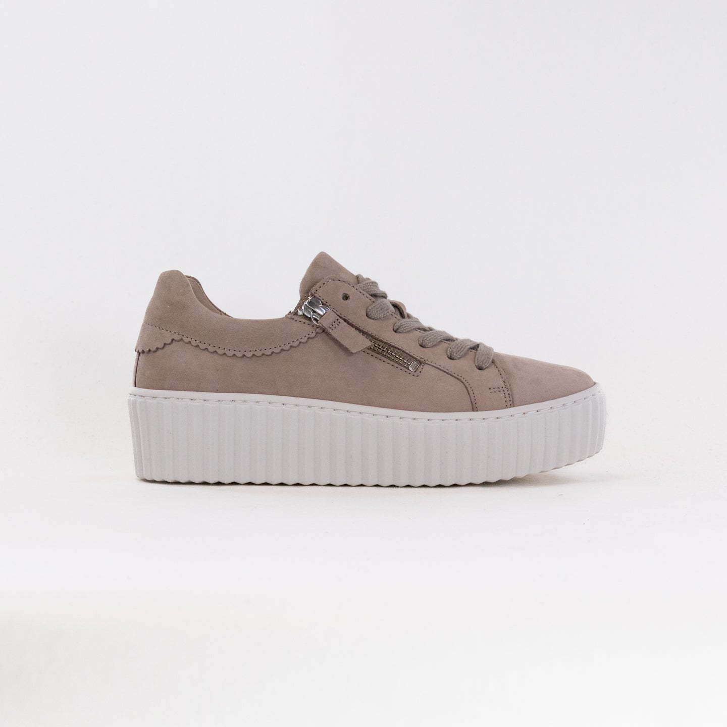 Gabor Women's Cream Platform Sneaker Model 43.200.21