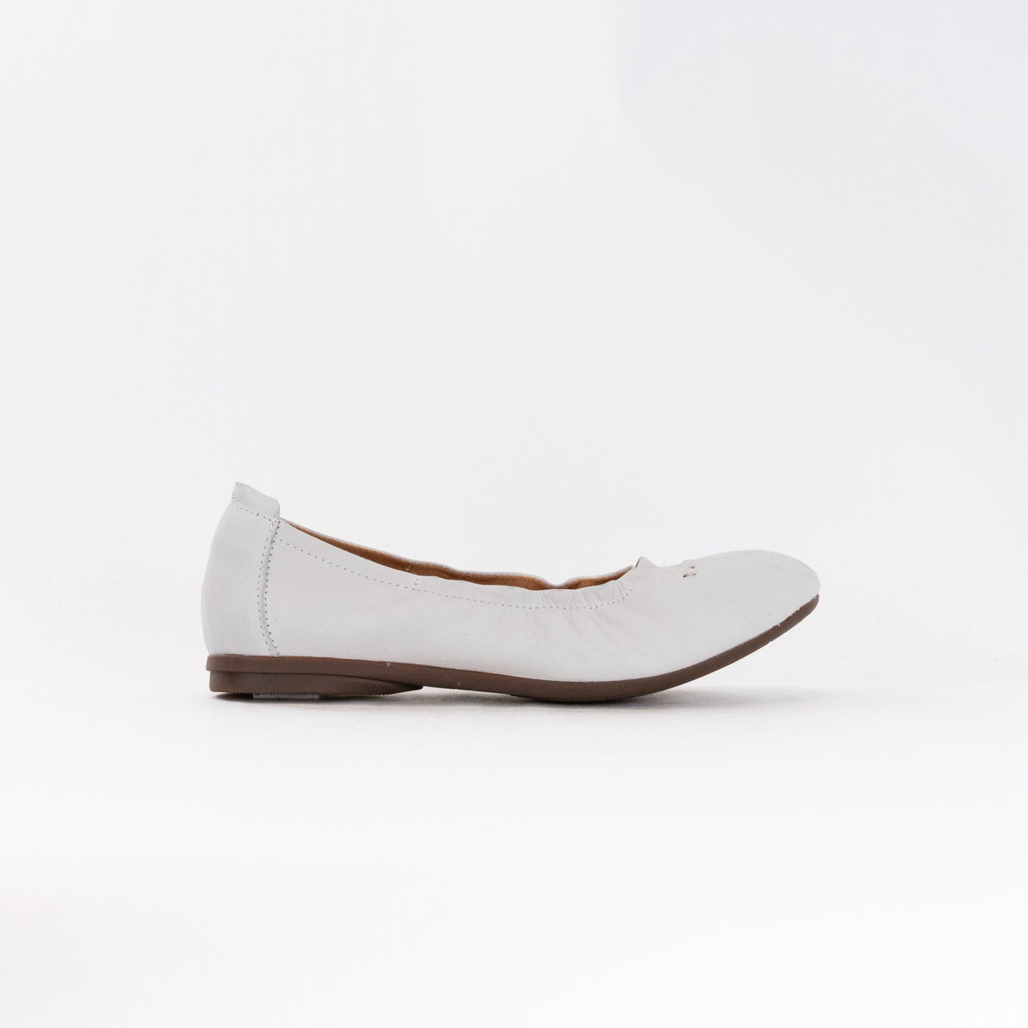 Clarks Women's White Leather Rena Hop Flat Shoes