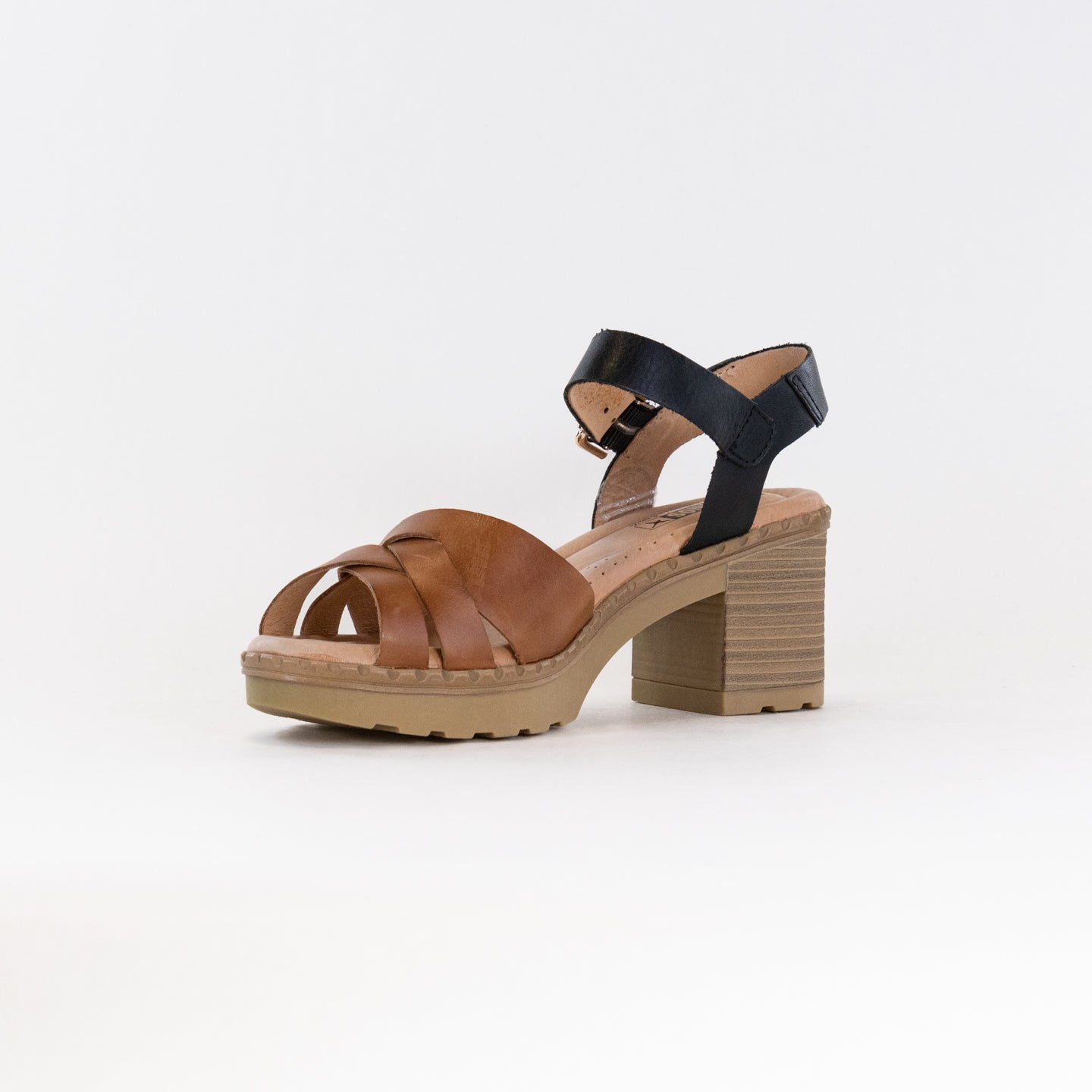 Pikolinos Women's Canarias W8W - 1778 Brandy Mid - Heel Braided Sandals
