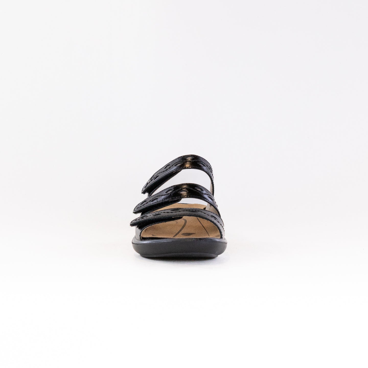 Women's Black Romika Ibiza 66 Comfortable Slide Sandals