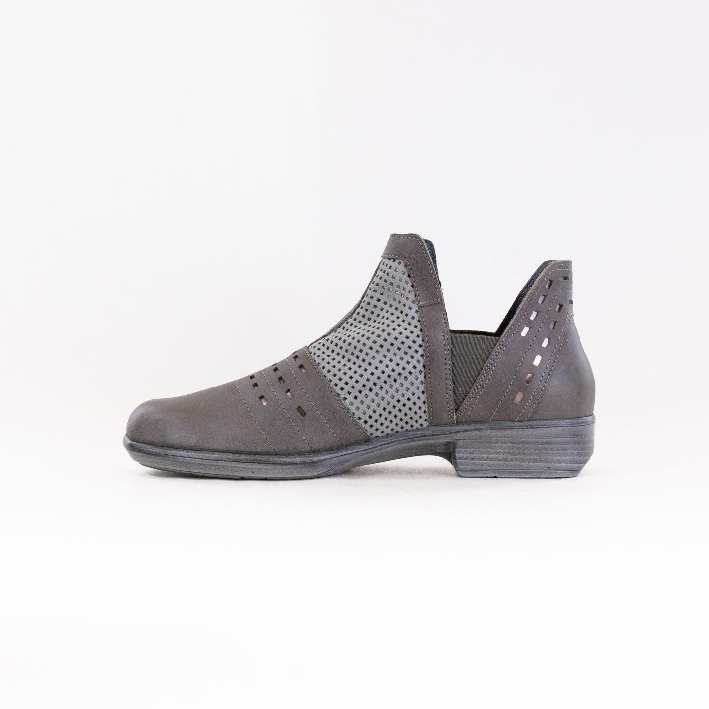 Naot Women's Rivotra Ankle Boots in Misty Gray Leather