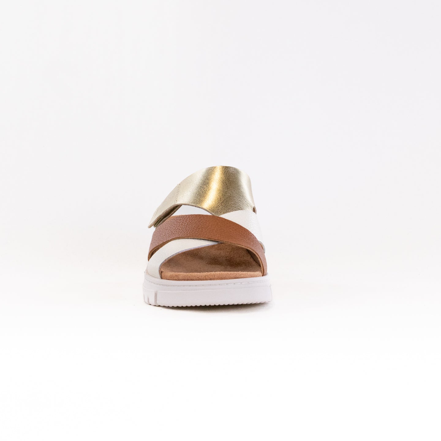 Women's Vionic Uptown Sunset Wedge Sandal in Metallic Tan/Gold Leather