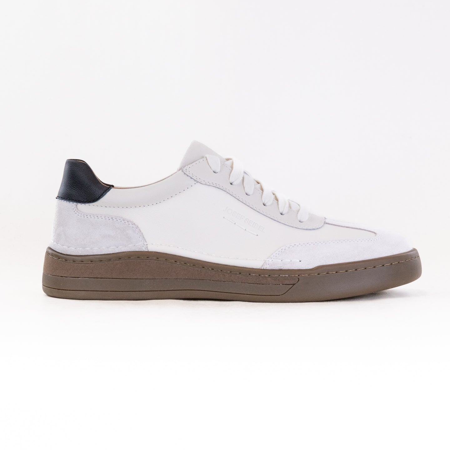 Josef Seibel Men's Premium White Leather Cleve 07 Sneakers