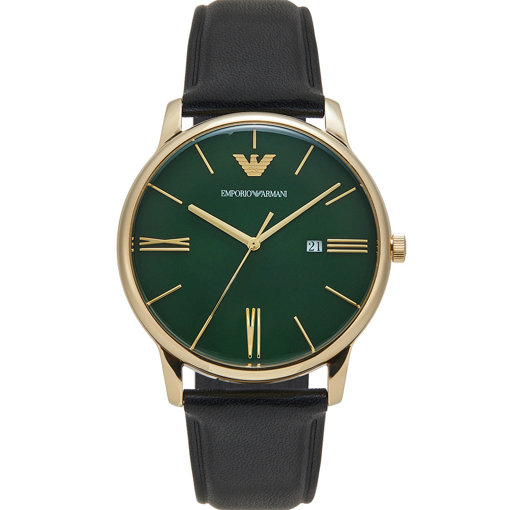Emporio Armani AR11601 Men's Fashionable Minimalist Leather Wristwatch