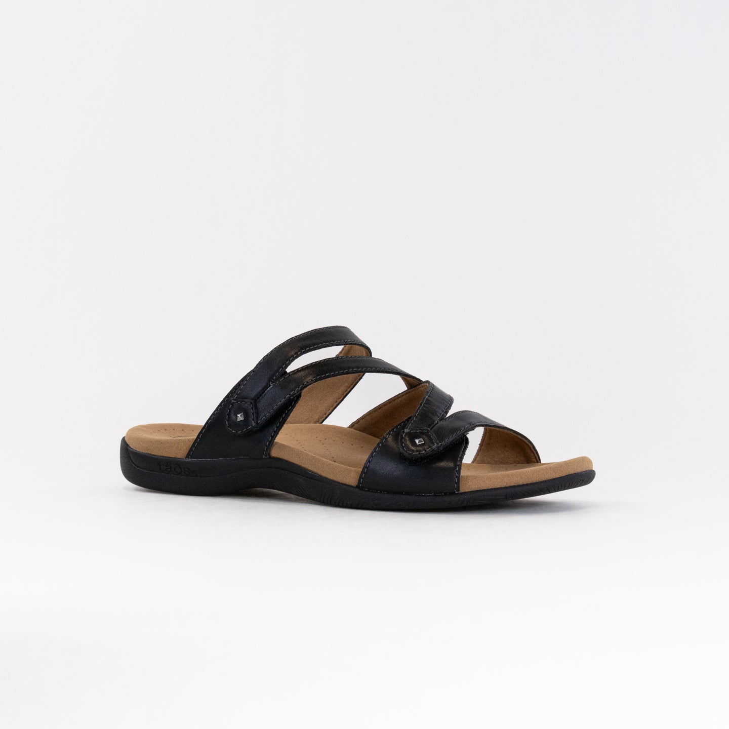 Taos Women's Double U Slide Sandals in Classic Black Color