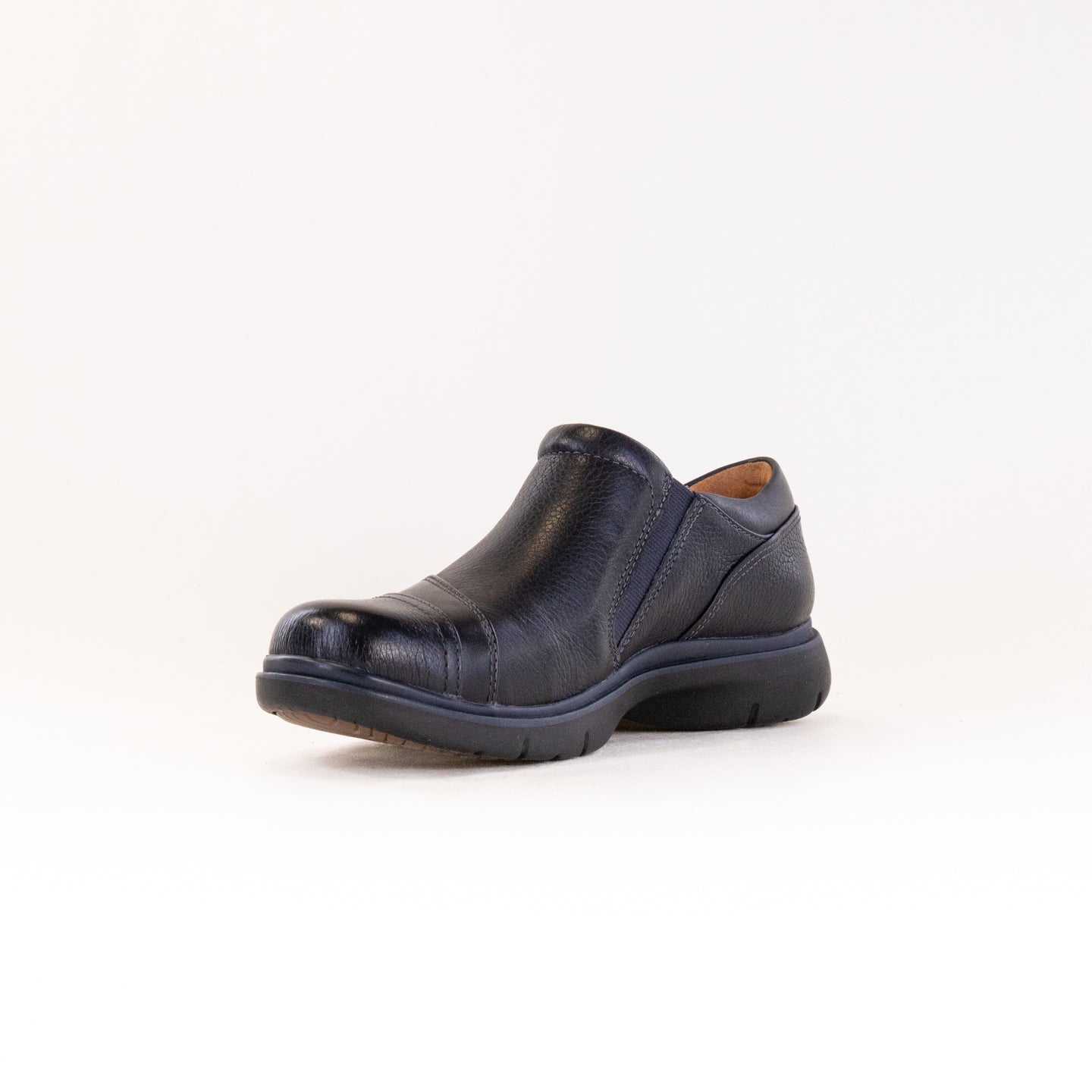 Clarks Women's Certina Pure Navy Leather Casual Shoes