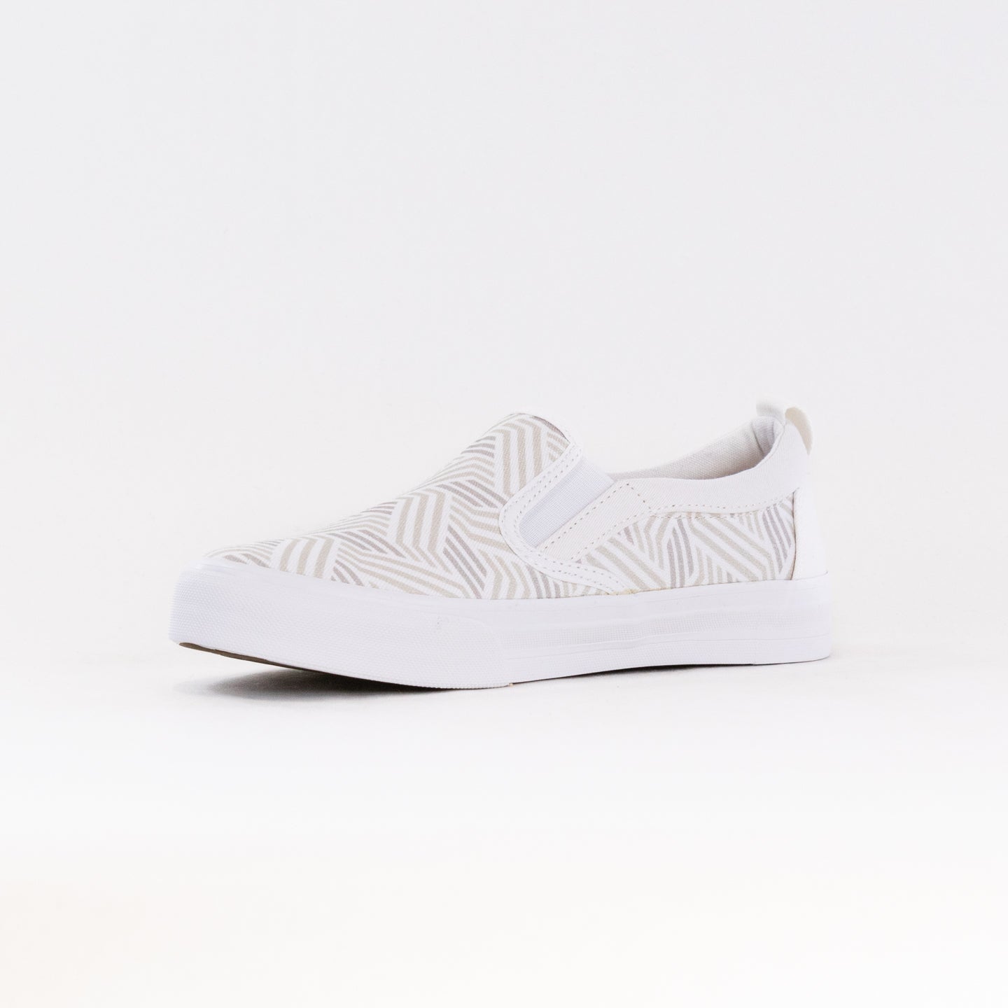 Women's Taos Rubber Soul Canvas Sneakers with Geo Print in White Multi