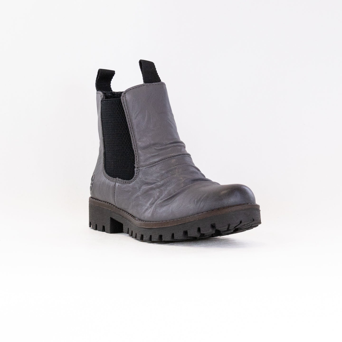 Stylish Women's Rieker Payton 78555 Chelsea Boots in Arctic Grey and Black