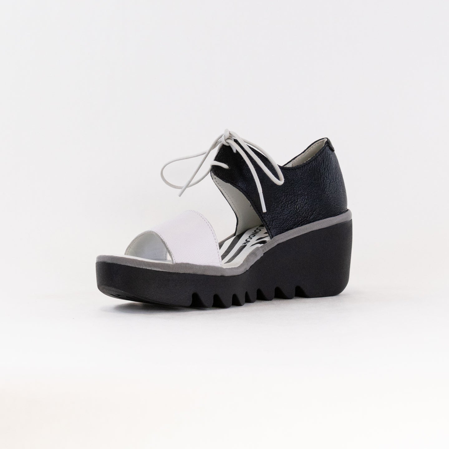 Women's FLY London Crossover BILU465FLY Sandals in Elegant White and Classic Black