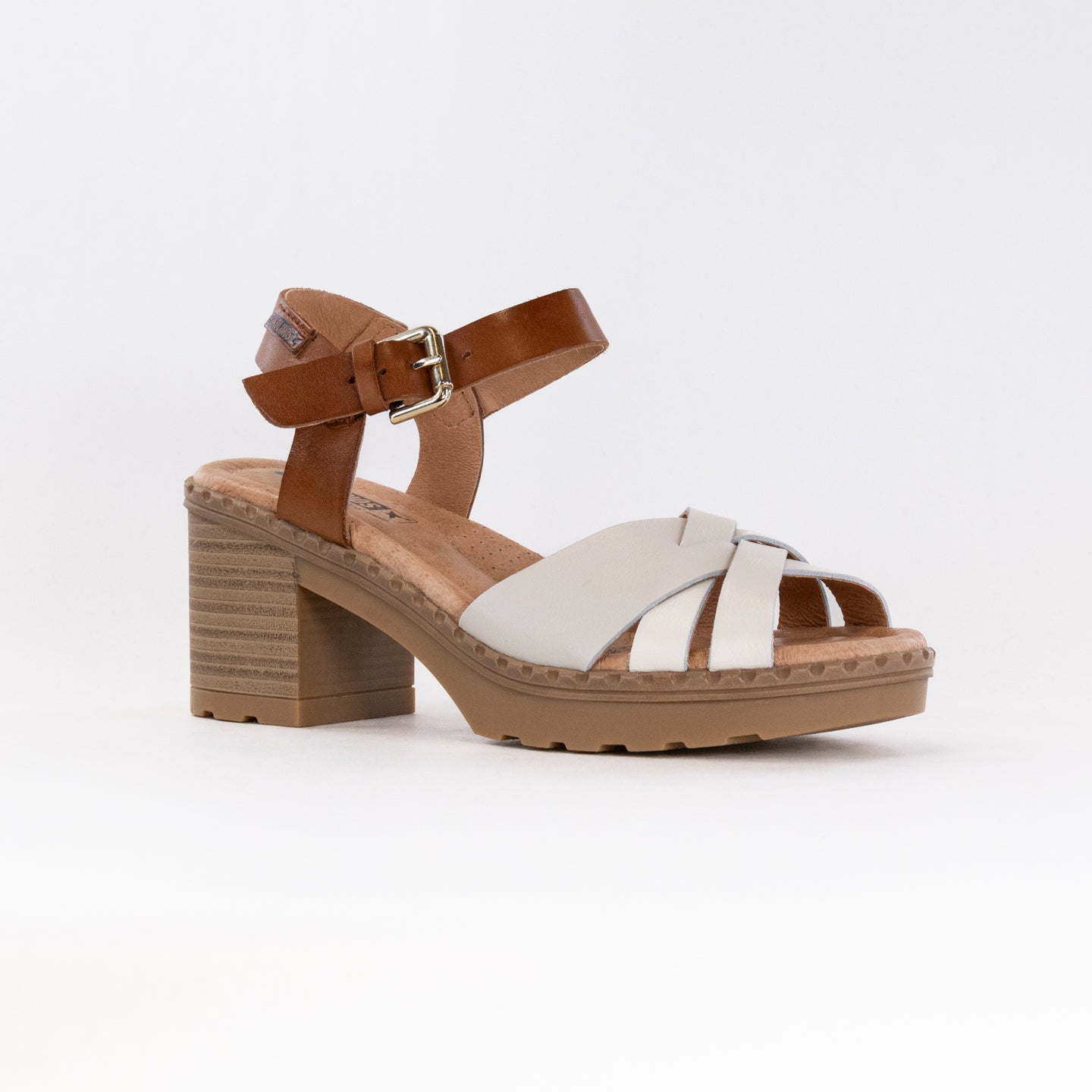 Pikolinos Women's Canarias W8W-1778 Mid Heel Sandals in Nata