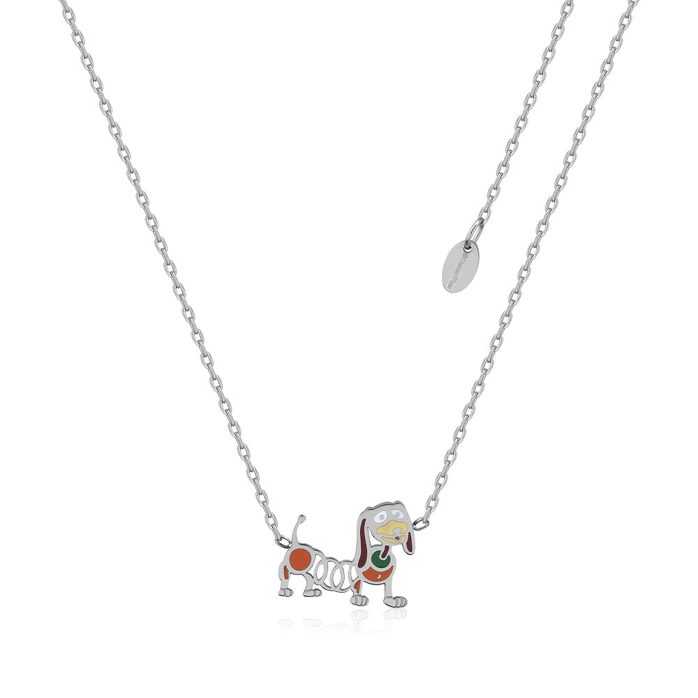 Disney Pixar Toy Story Slinky Dog Charm Necklace With a 40cm Chain Plus a 7cm Extension