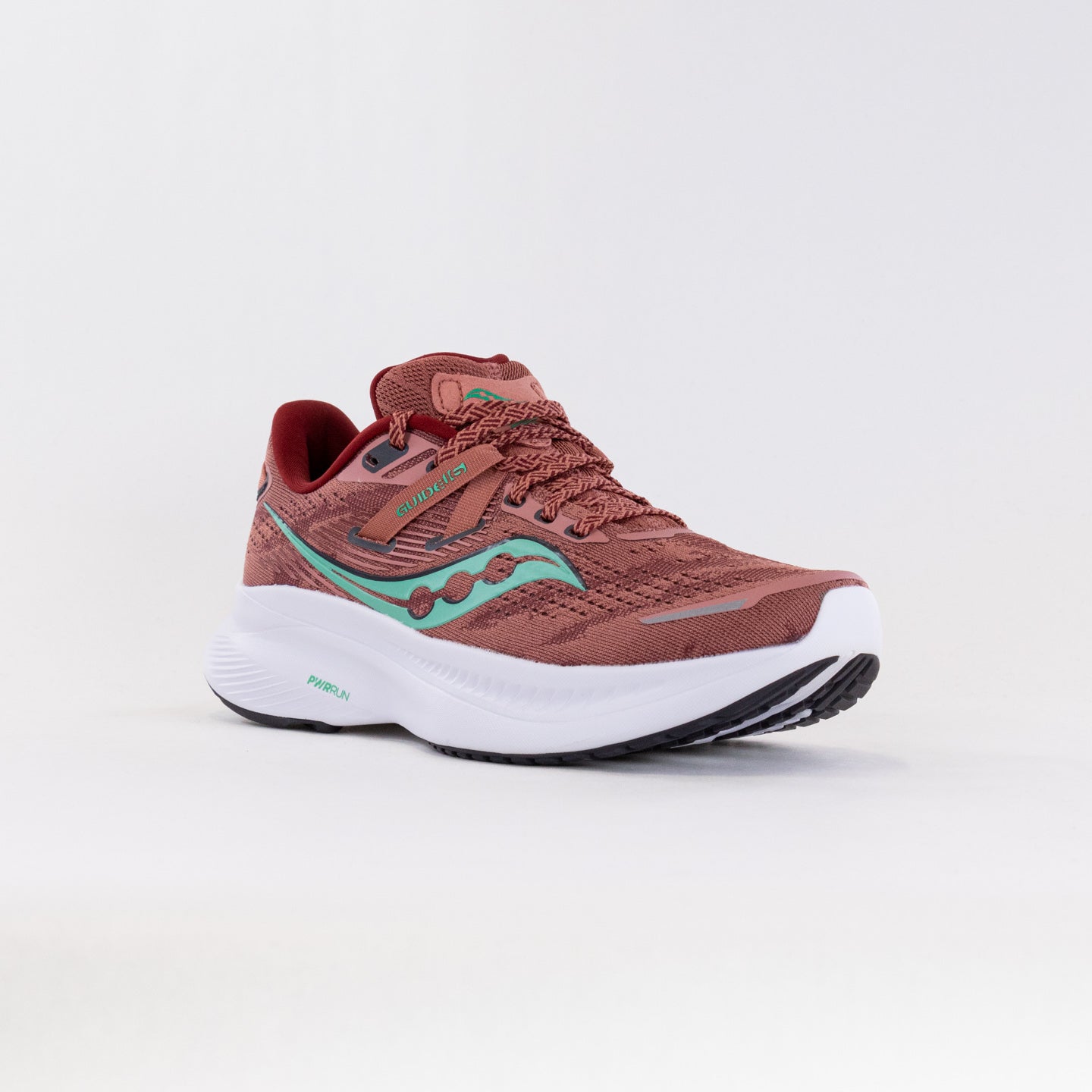 Women's Saucony Guide 16 Running Shoes in Soot/Sprig Color