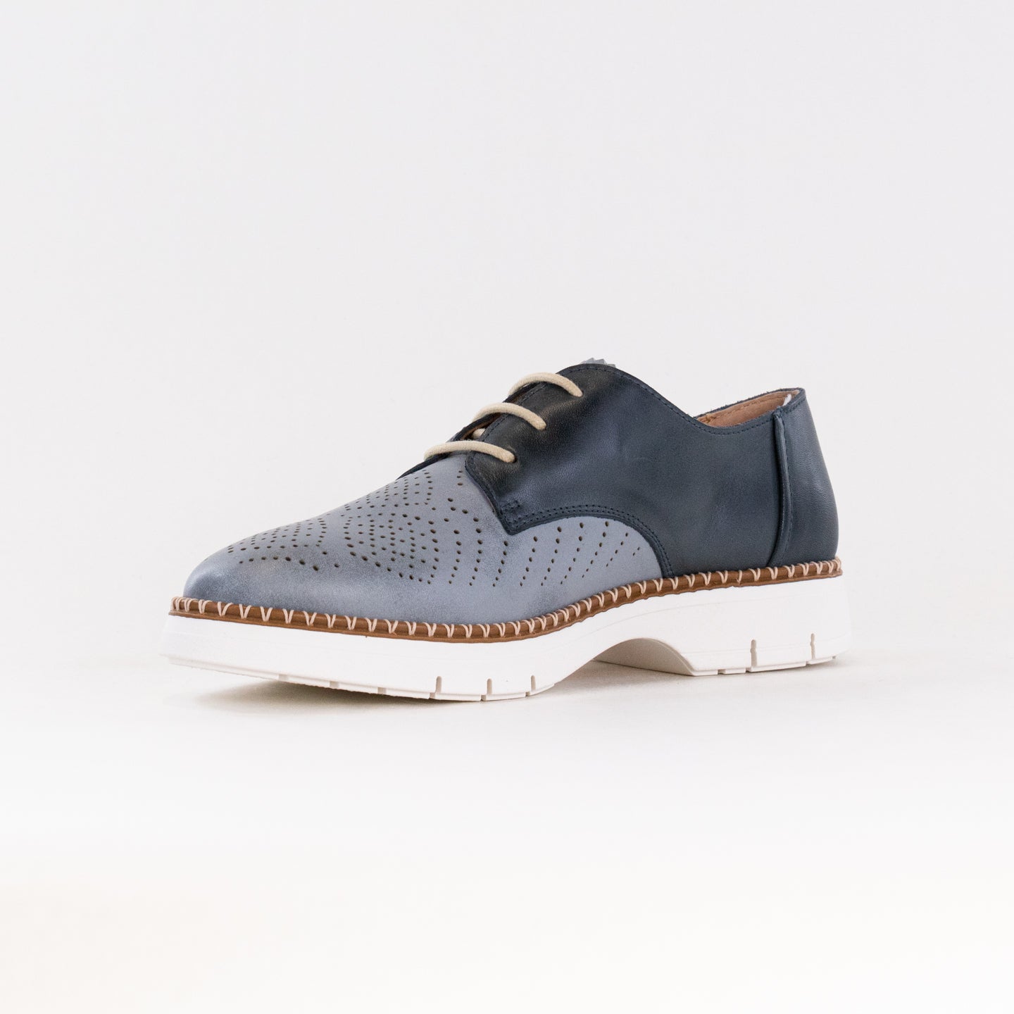 Pikolinos Women's Casual Denim - Style Henares W1A - 4816C1 Calfskin Leather Lace - Up Dress Shoes