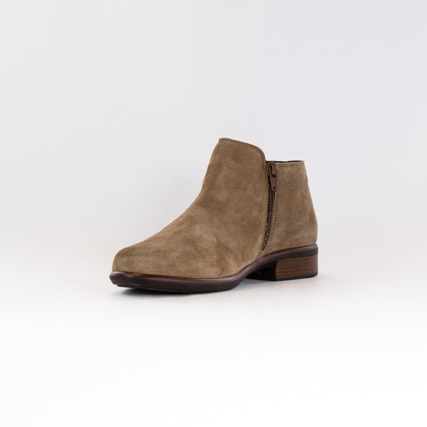 Naot Women's Helm Bootie in Acorn Suede Material