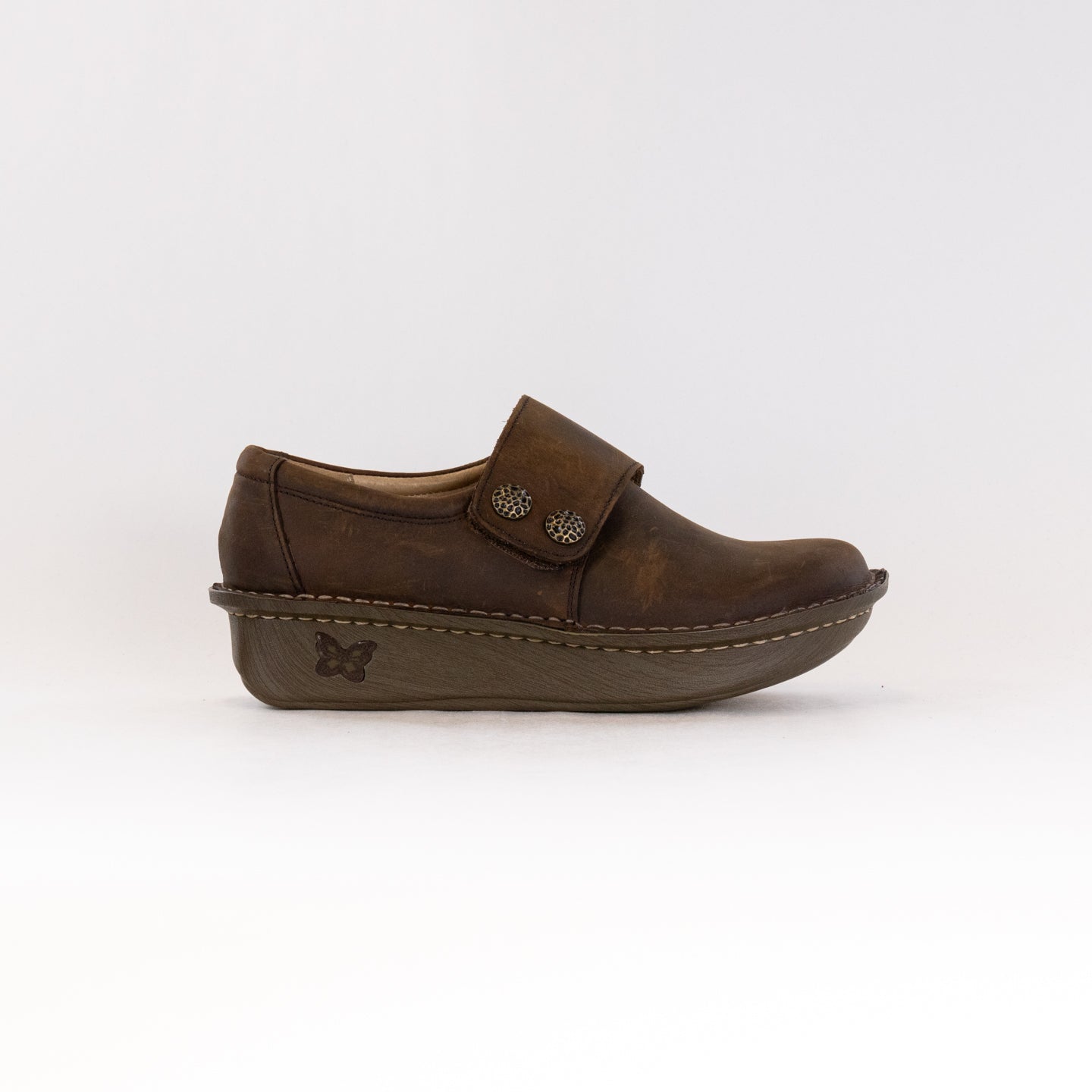 Women's Alegria Deliah - Stylish Oiled Brown Leather Casual Shoes