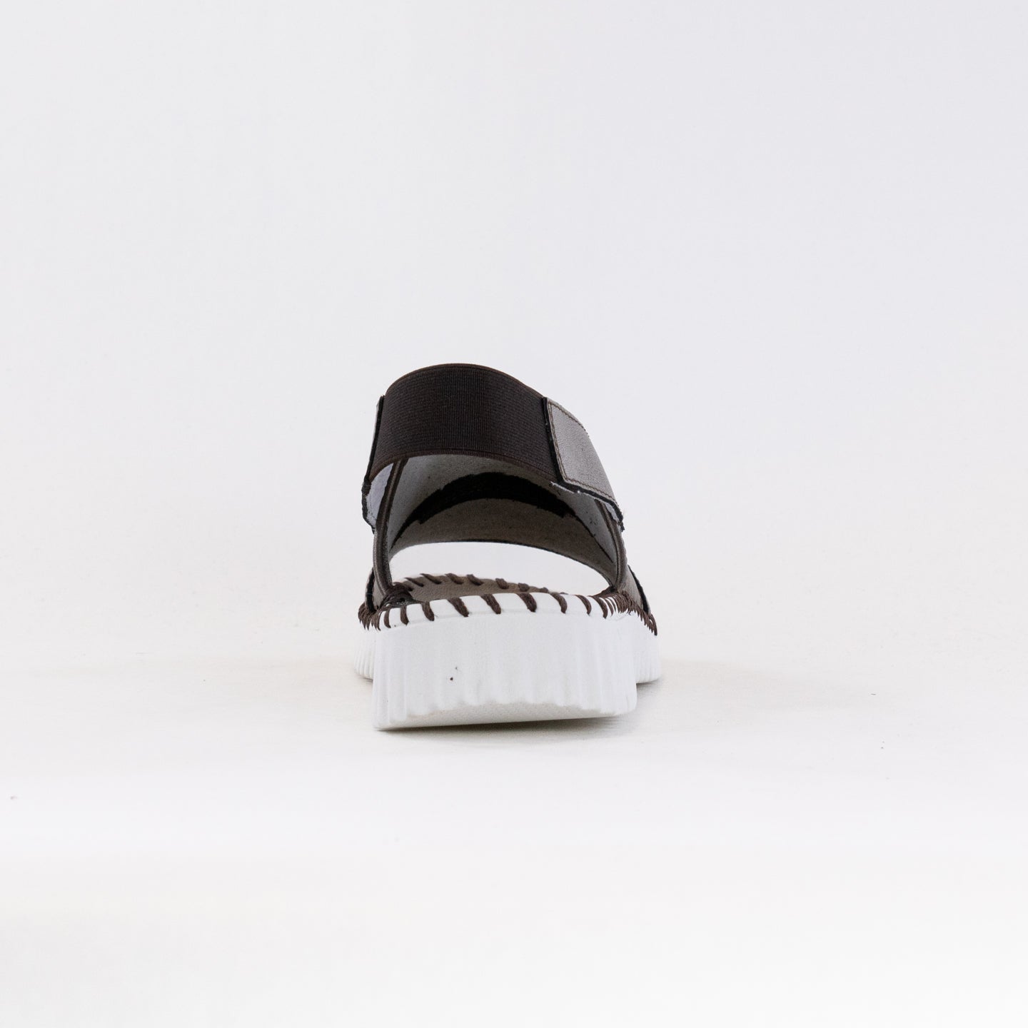 Eric Michael Women's Pewter Leather Sola Sandals for Daily Commute