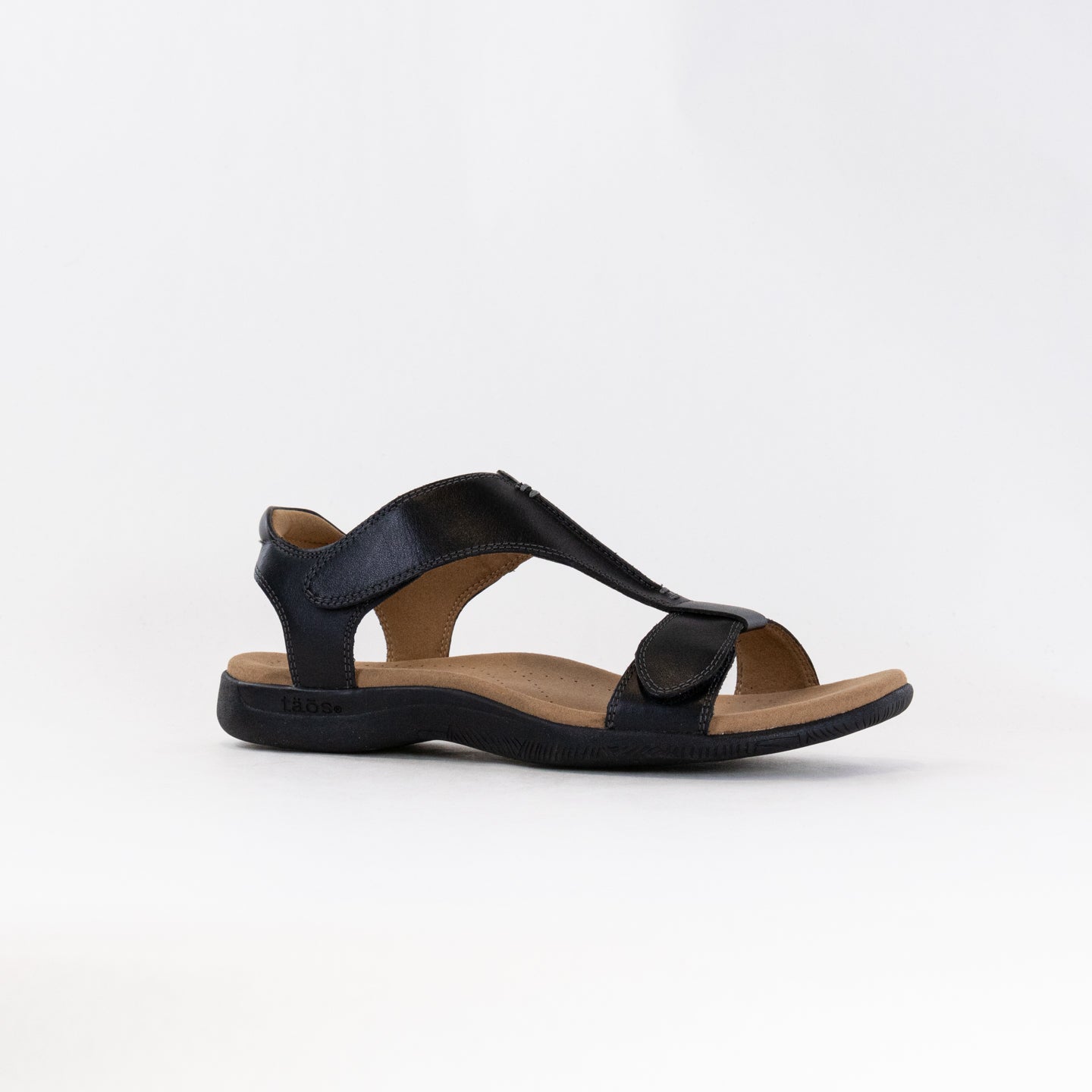 Taos Women's Premium Black Leather Sandal - The Show