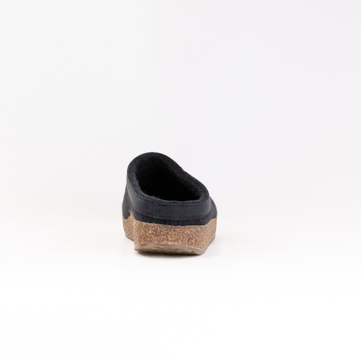 Haflinger Unisex Classic GZL45 Leather - Trimmed Grizzly Slippers in Black
