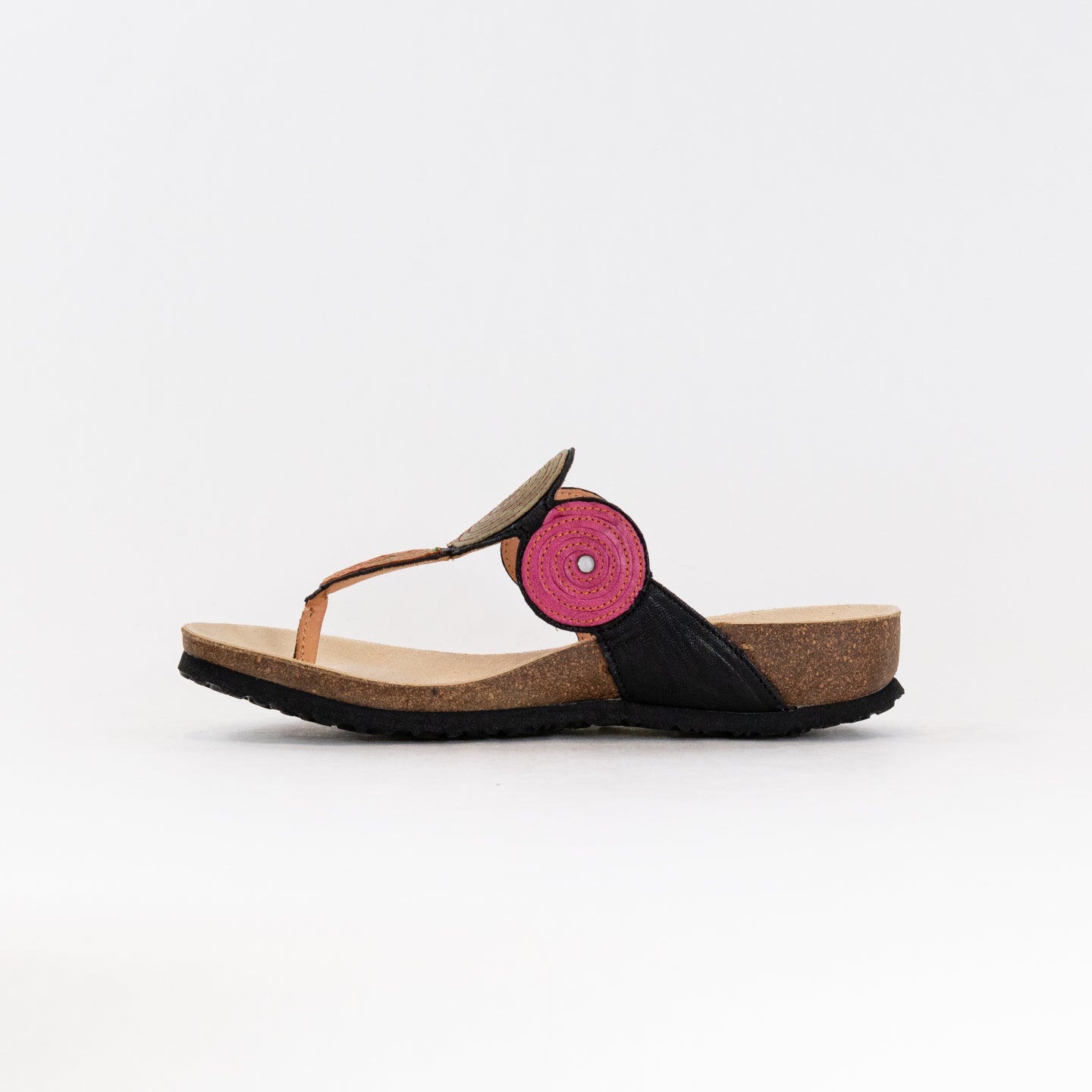 Black Combo Women's Think Julia 372 Sandals with Sustainable Design