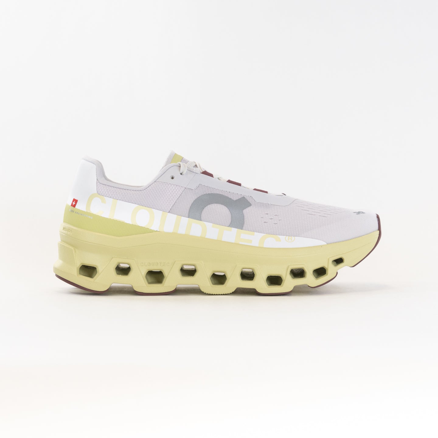 Men's On Cloudmonster Running Shoes - Frost/Acacia Color