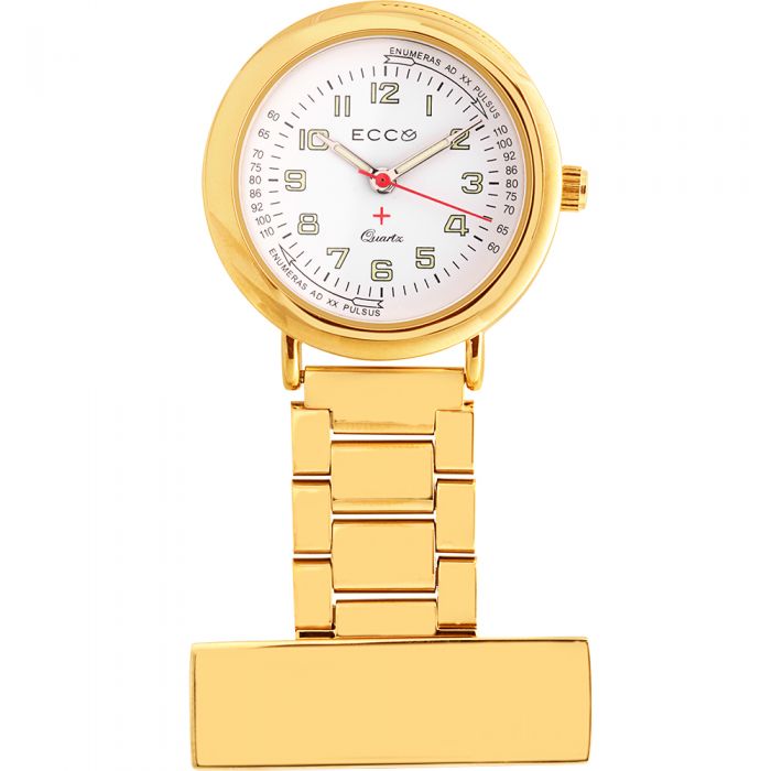 Ellis & Co Gold-Tone Stainless Steel Nurse's Wristwatch