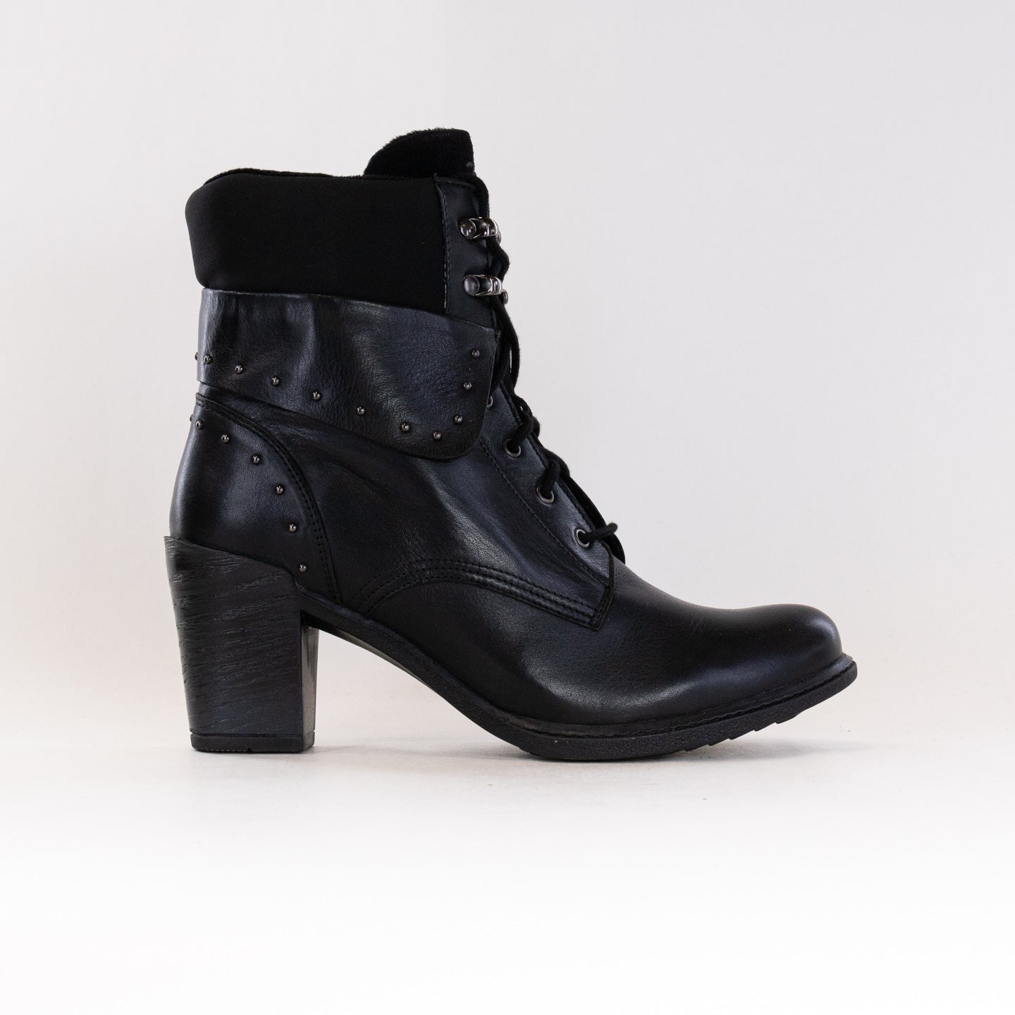 Stylish Black Women's Dromedaris Gilly Lace - Up Boots