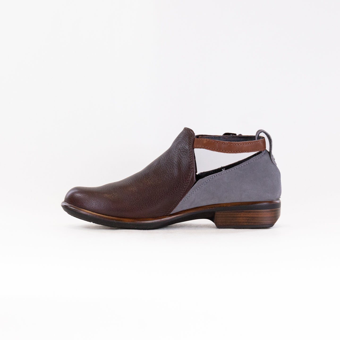 Naot Women's Kamsin Booties in Soft Brown, Grey Smoke, and Chestnut Colors