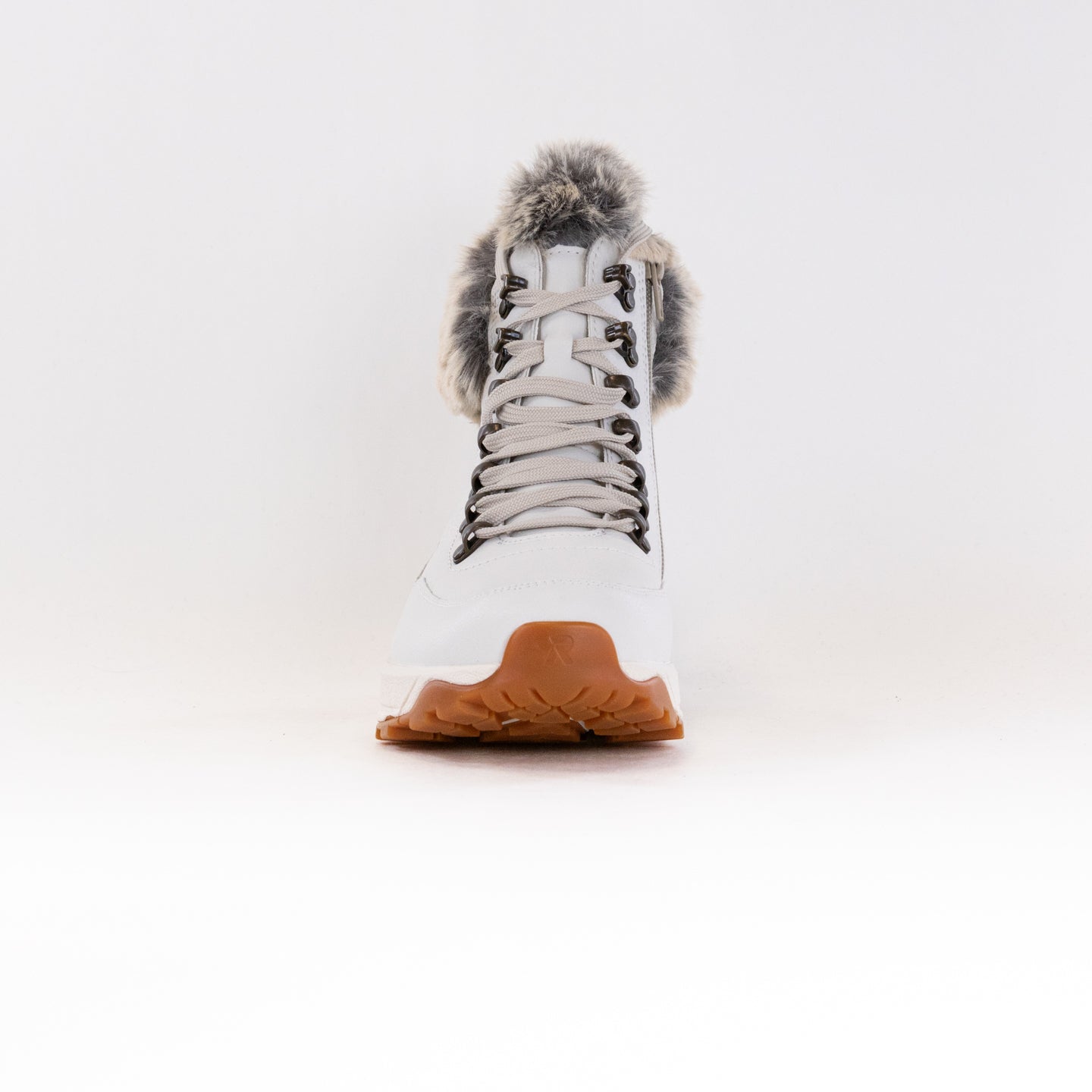 Rieker Women's Deborah W0063-80 White Winter Boots with Comfort Features