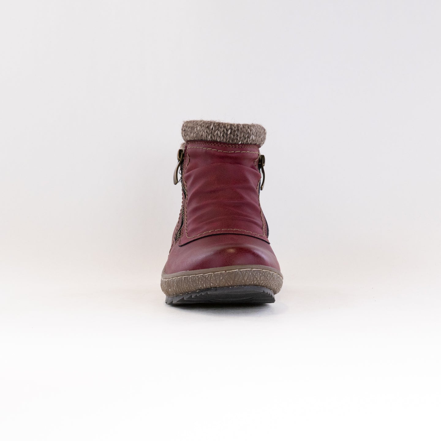 Spring Step Women's Cleora Pull - on Booties in Bordeaux Color