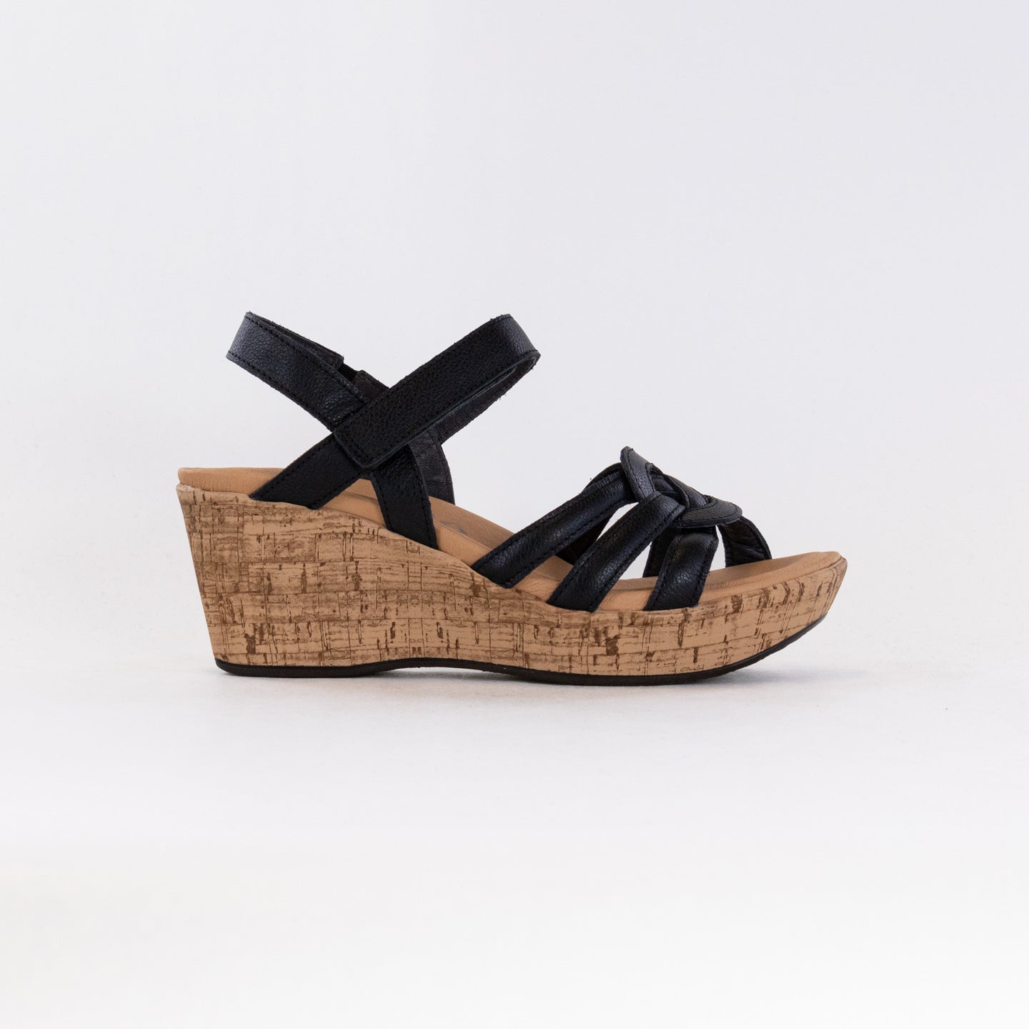 Naot Women's Tropical Black Strappy Wedge Sandals for Resort Wear