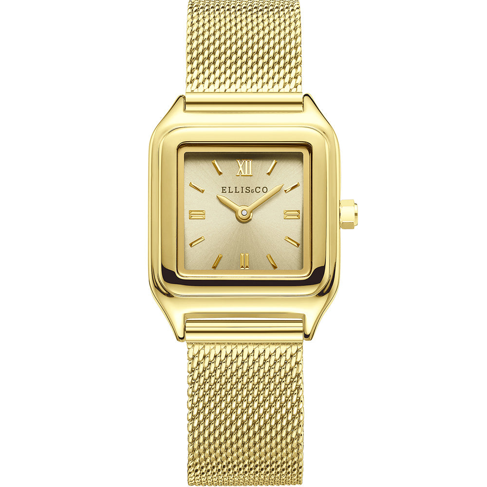 Ellis & Co Stylish Camille Watch with Stainless Steel Strap