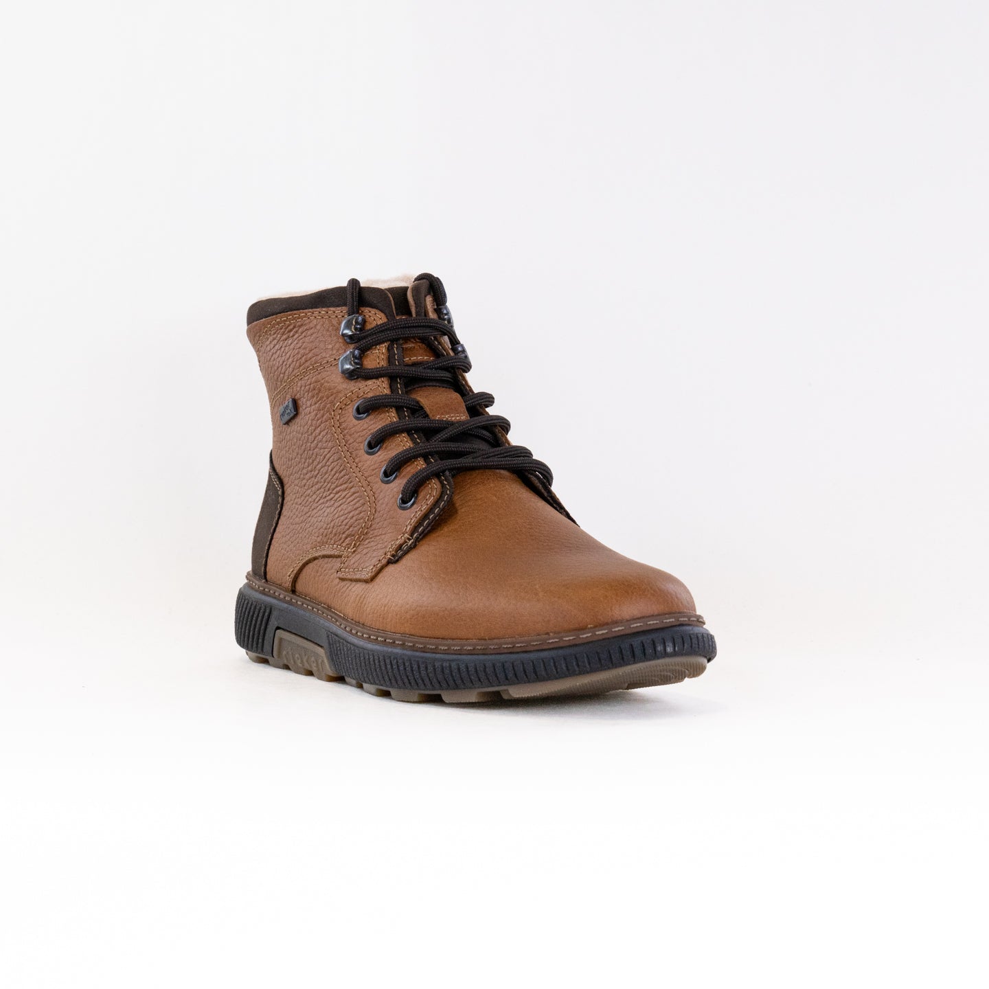 Rieker Men's Cognac Brown Stan B3333-22 Smooth Leather Lace-up Shoes