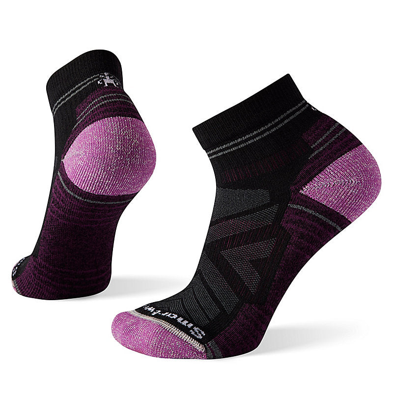 Women's Smartwool Black Hike Light Cushion Ankle Socks with Sustainable Design