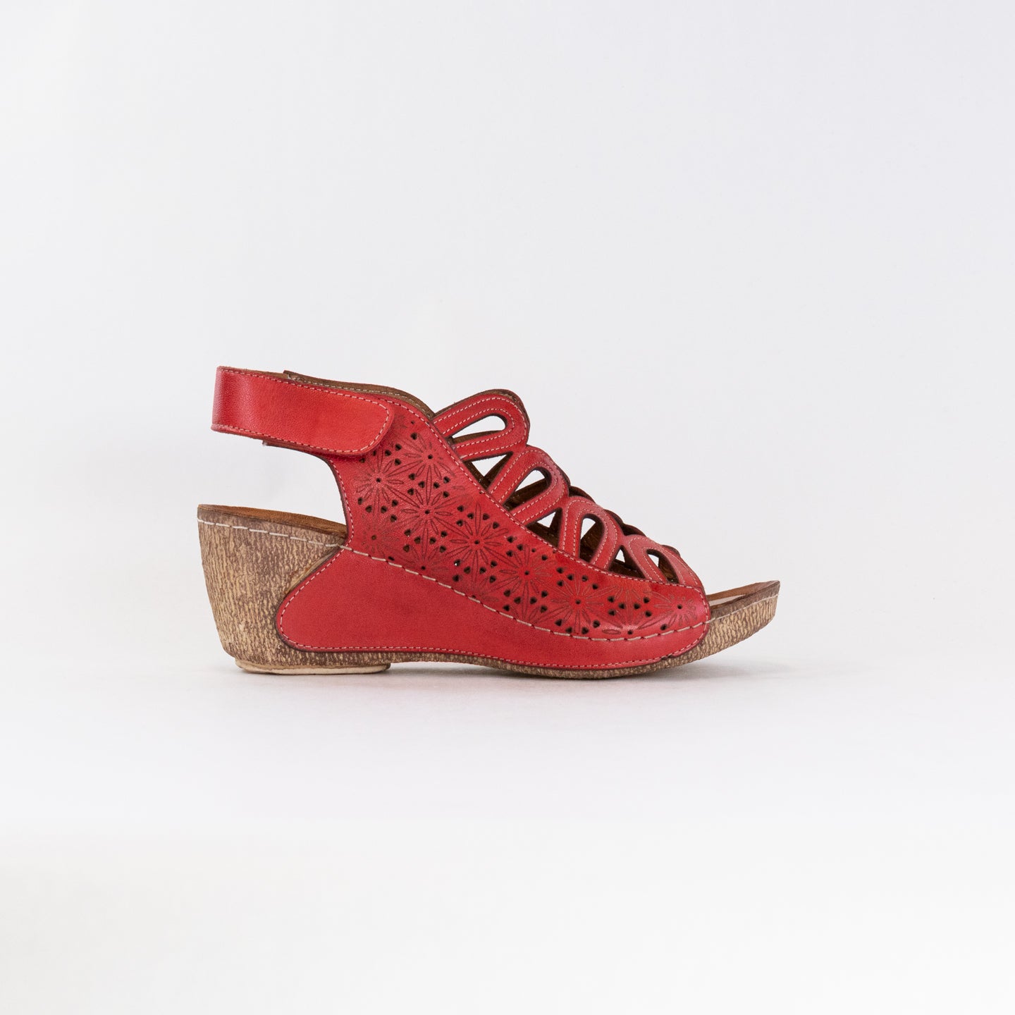 Spring Step Women's Red Inocencia Premium Leather Sandals