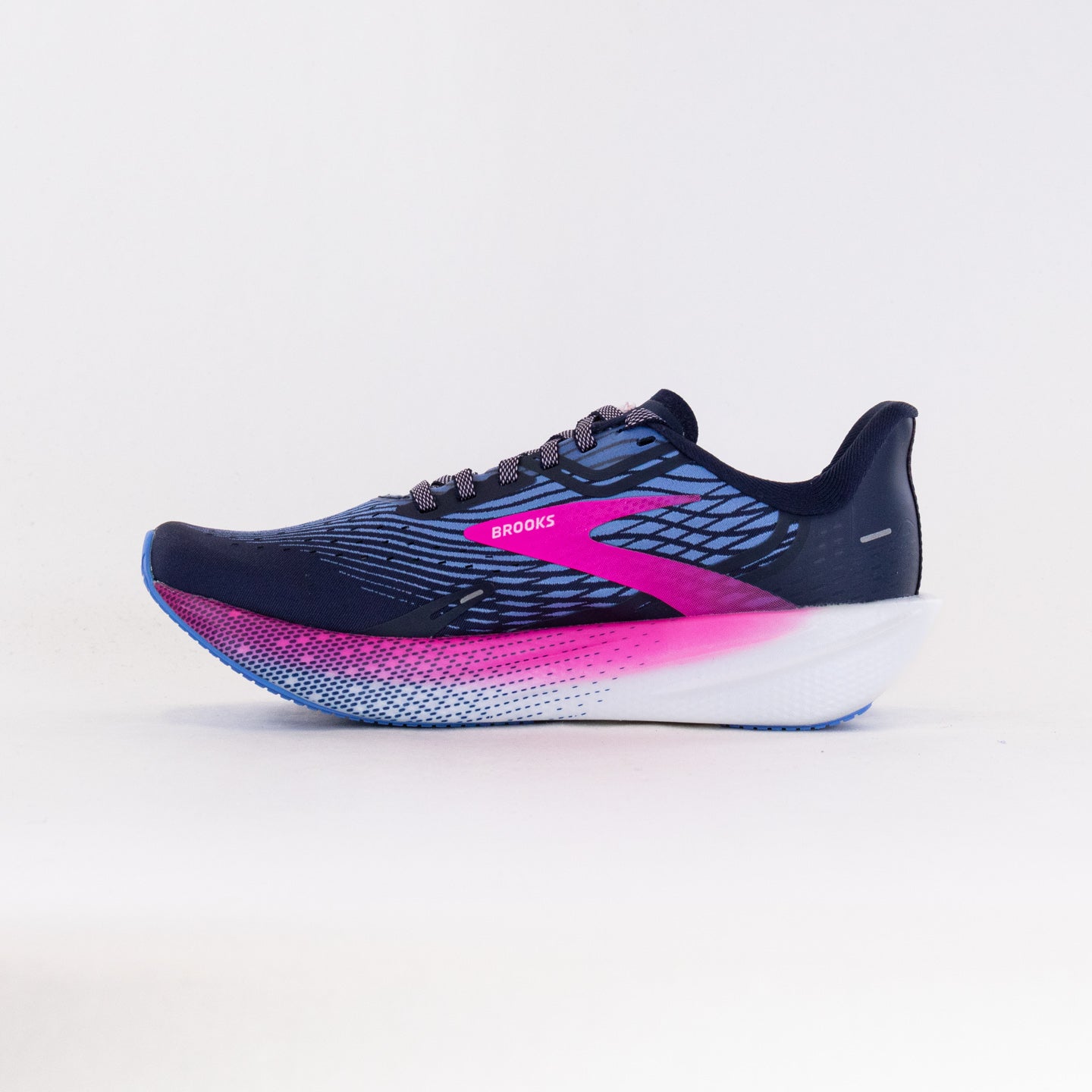 Women's Brooks Hyperion Max Road - Running Shoes in Peacoat, Marina Blue, and Pink Glo
