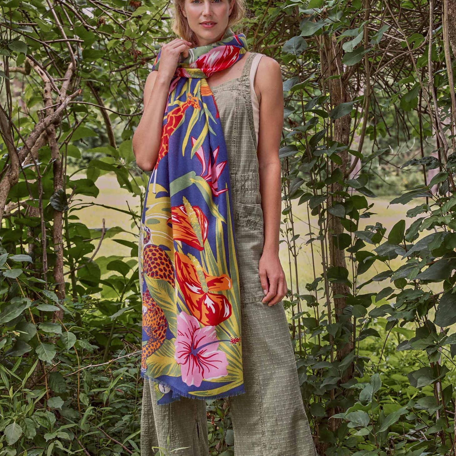 Exquisite Printed Jungle Decoration Scarf for a Stunning Look