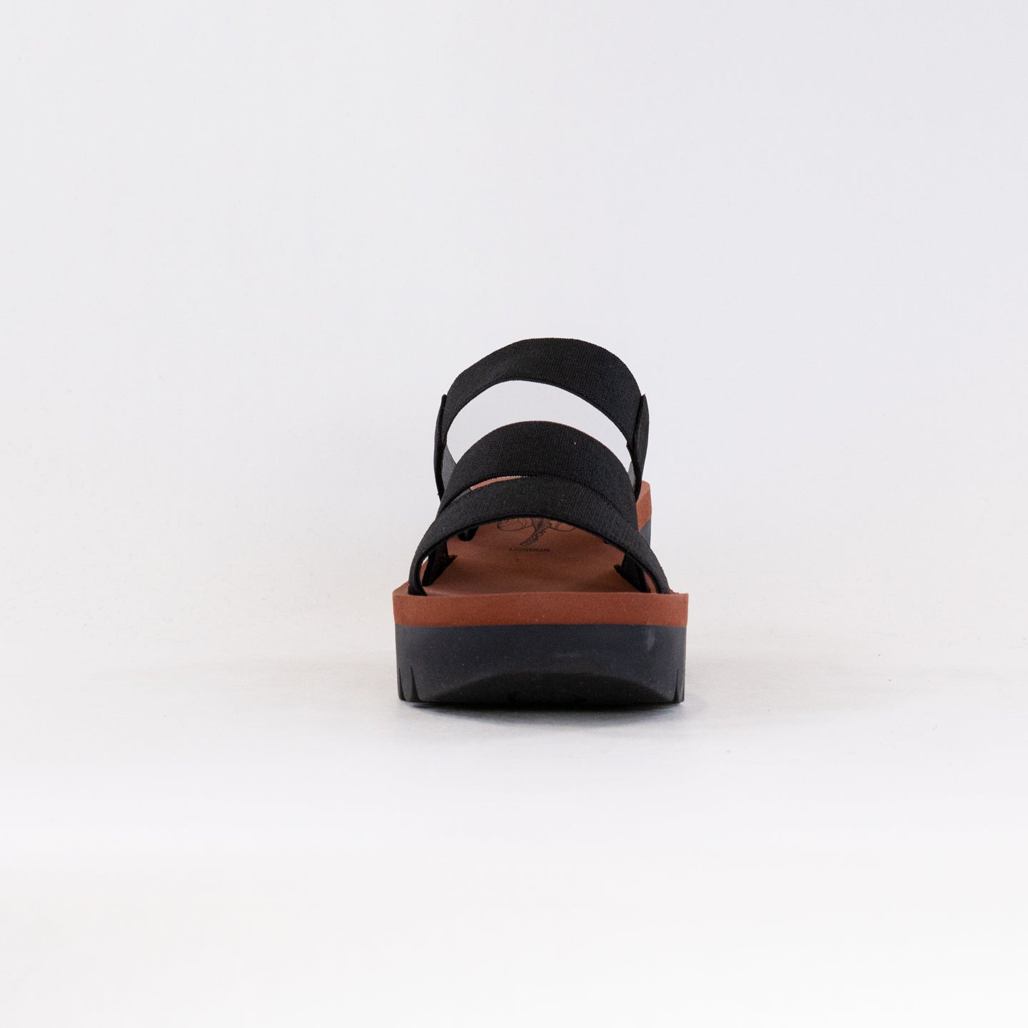 Fly London Women's Elegant Cupido Wedge Sandals - YIAN845FLY in Black/Brick Color