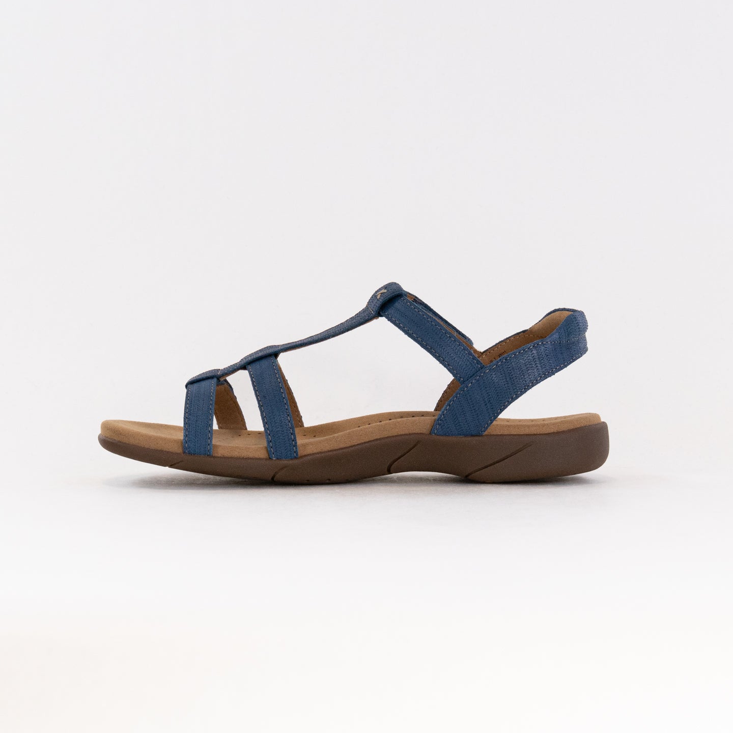 Blue Embossed Taos Trophy 2 Women's Leather Sandals