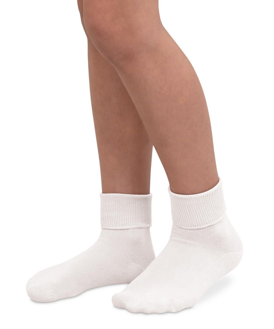 Jefferies Soft Organic Cotton Turn Cuff Socks for Sensitive Feet