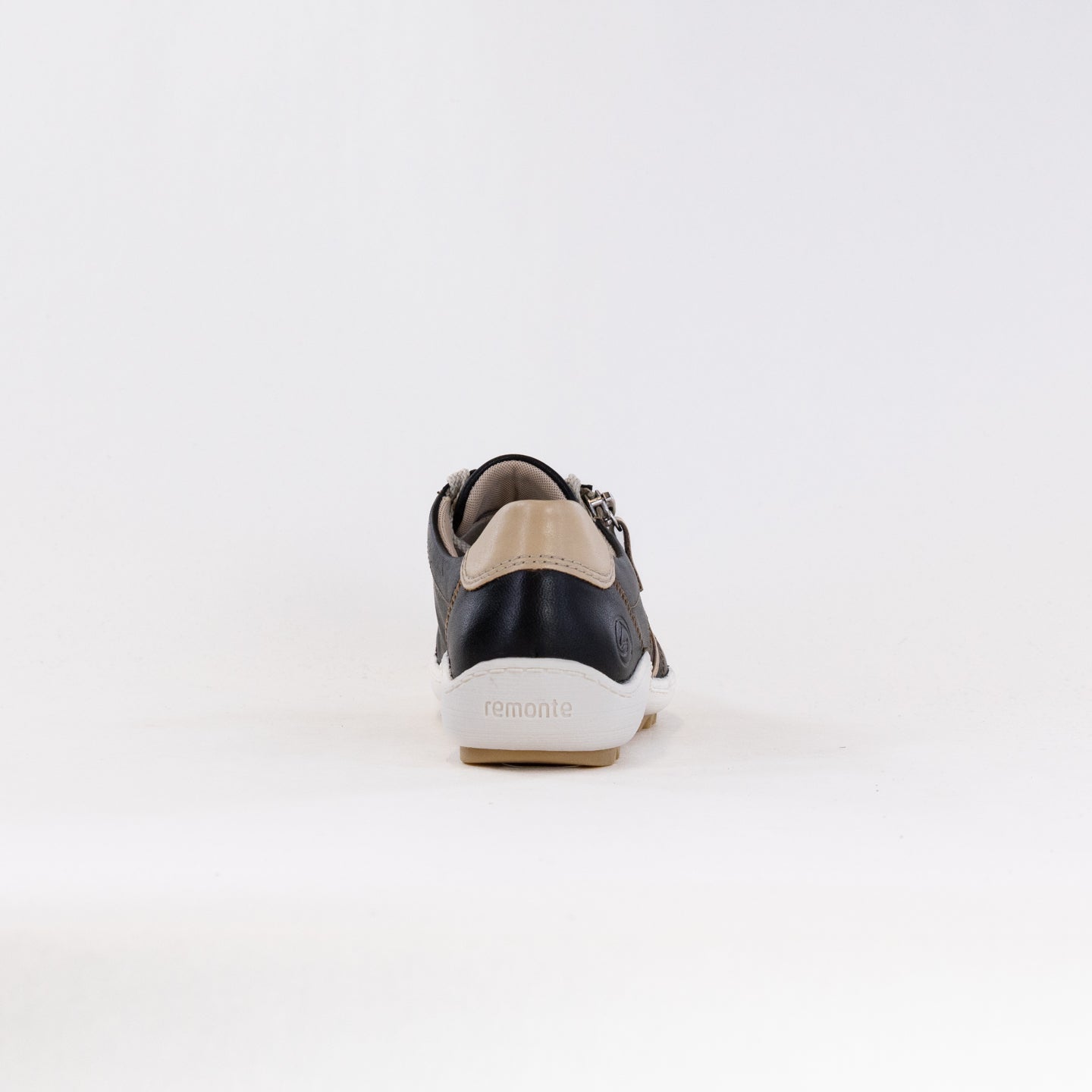 Remonte Liv 32 Women's Black Leather Lace - up and Zip Casual Everyday Shoes